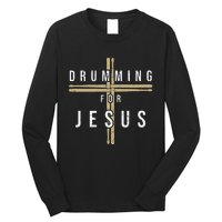 Drummer Drumming Drums Percussion I Jesus Christian Church Long Sleeve Shirt