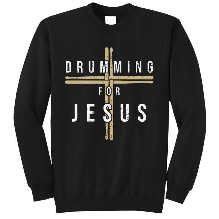 Drummer Drumming Drums Percussion I Jesus Christian Church Sweatshirt