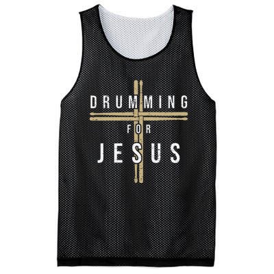 Drummer Drumming Drums Percussion I Jesus Christian Church Mesh Reversible Basketball Jersey Tank