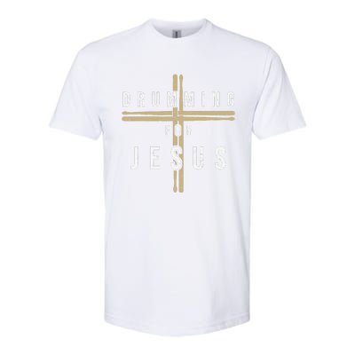 Drummer Drumming Drums Percussion I Jesus Christian Church Softstyle CVC T-Shirt