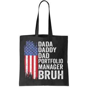 Dada Daddy Dad Portfolio Bruh Fathers Day 4th Of July Tote Bag