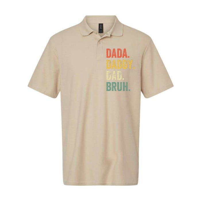 Dada Daddy Dad Bruh Fathers Day Funny Dad Life Vintage Softstyle Adult Sport Polo