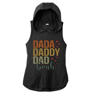 Dada Daddy Dad Bruh Awesome Like My Daughter Ladies PosiCharge Tri-Blend Wicking Draft Hoodie Tank