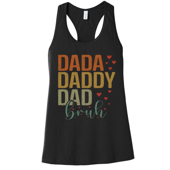 Dada Daddy Dad Bruh Awesome Like My Daughter Women's Racerback Tank