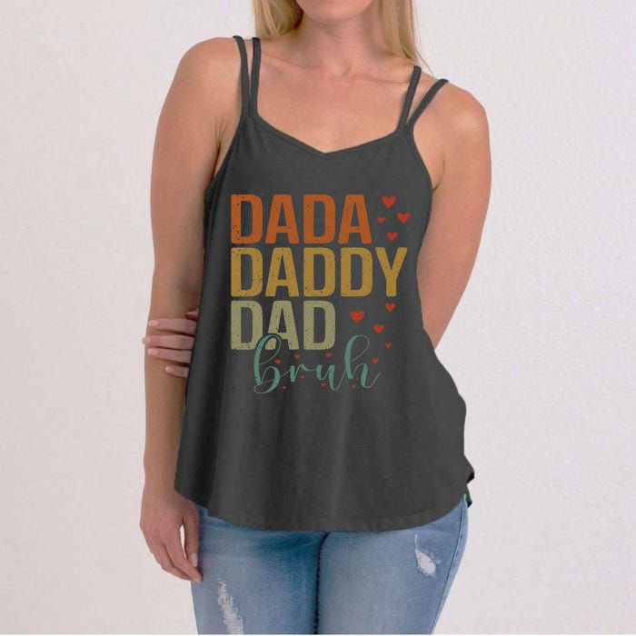 Dada Daddy Dad Bruh Awesome Like My Daughter Women's Strappy Tank