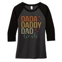 Dada Daddy Dad Bruh Awesome Like My Daughter Women's Tri-Blend 3/4-Sleeve Raglan Shirt