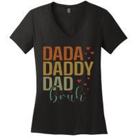 Dada Daddy Dad Bruh Awesome Like My Daughter Women's V-Neck T-Shirt