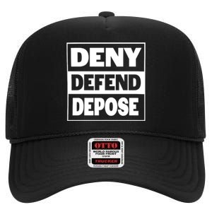 Deny Defend Depose High Crown Mesh Back Trucker Hat