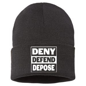 Deny Defend Depose Sustainable Knit Beanie