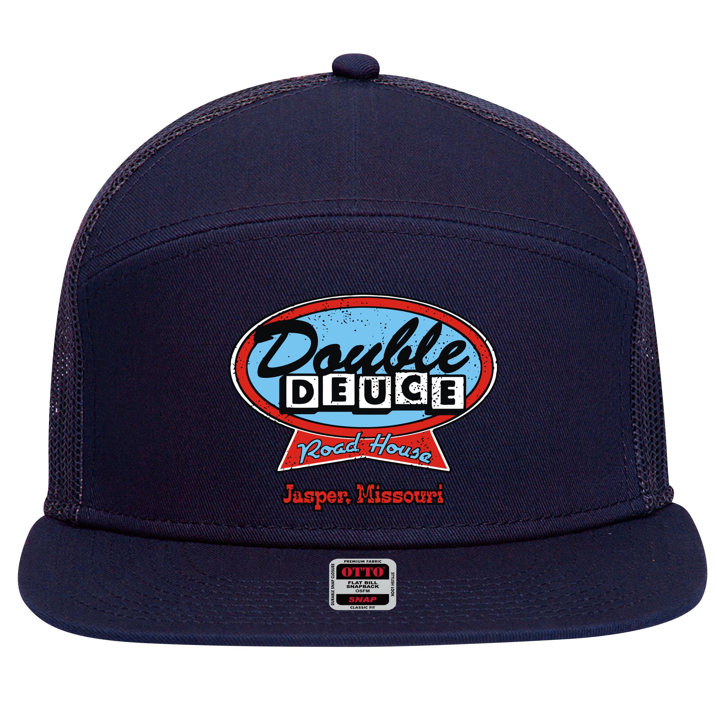 Double Deuce 7 Panel Mesh Trucker Snapback Hat
