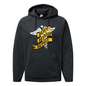 Deny Defend Depose Healthcare Performance Fleece Hoodie