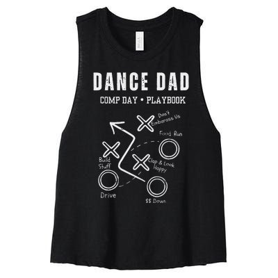 Dance Dad Dance Dad Comp Day Playbook Women's Racerback Cropped Tank