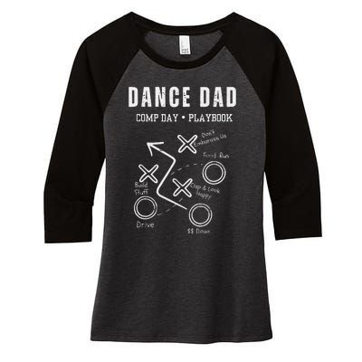 Dance Dad Dance Dad Comp Day Playbook Women's Tri-Blend 3/4-Sleeve Raglan Shirt