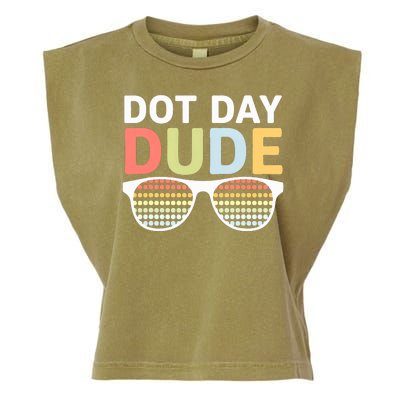 Dot Days Dotted Dude Glasses Garment-Dyed Women's Muscle Tee