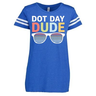 Dot Days Dotted Dude Glasses Enza Ladies Jersey Football T-Shirt