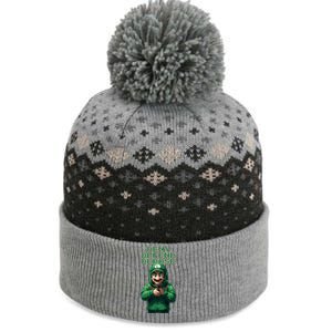 Deny Defend Depose Green Pixelated Hero The Baniff Cuffed Pom Beanie