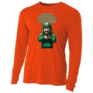 Deny Defend Depose Green Pixelated Hero Cooling Performance Long Sleeve Crew