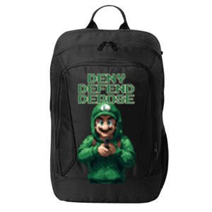 Deny Defend Depose Green Pixelated Hero City Backpack