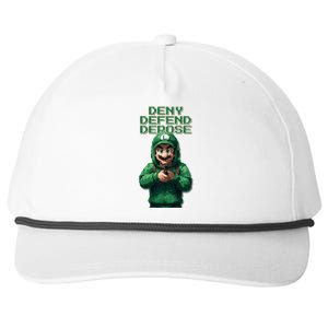 Deny Defend Depose Green Pixelated Hero Snapback Five-Panel Rope Hat