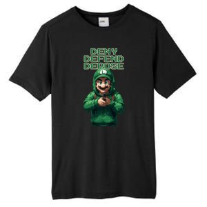 Deny Defend Depose Green Pixelated Hero Tall Fusion ChromaSoft Performance T-Shirt