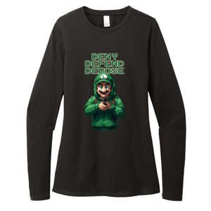 Deny Defend Depose Green Pixelated Hero Womens CVC Long Sleeve Shirt