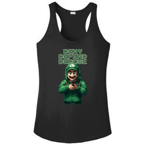 Deny Defend Depose Green Pixelated Hero Ladies PosiCharge Competitor Racerback Tank