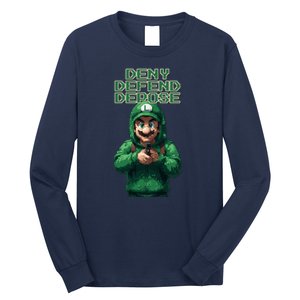 Deny Defend Depose Green Pixelated Hero Long Sleeve Shirt