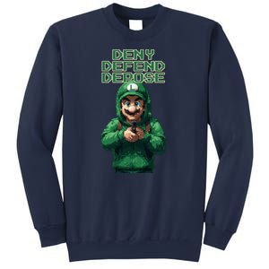 Deny Defend Depose Green Pixelated Hero Sweatshirt