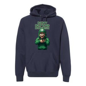 Deny Defend Depose Green Pixelated Hero Premium Hoodie