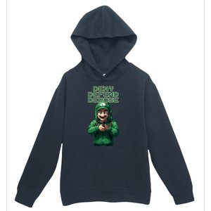 Deny Defend Depose Green Pixelated Hero Urban Pullover Hoodie