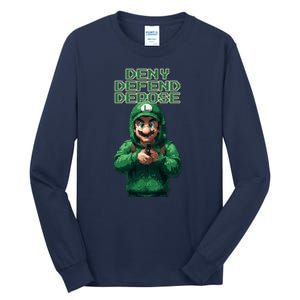 Deny Defend Depose Green Pixelated Hero Tall Long Sleeve T-Shirt