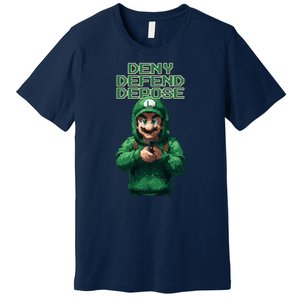 Deny Defend Depose Green Pixelated Hero Premium T-Shirt