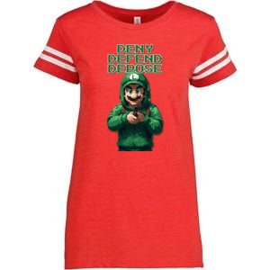 Deny Defend Depose Green Pixelated Hero Enza Ladies Jersey Football T-Shirt