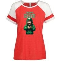 Deny Defend Depose Green Pixelated Hero Enza Ladies Jersey Colorblock Tee