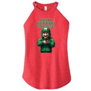 Deny Defend Depose Green Pixelated Hero Women's Perfect Tri Rocker Tank