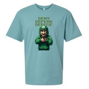 Deny Defend Depose Green Pixelated Hero Sueded Cloud Jersey T-Shirt