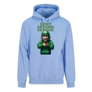 Deny Defend Depose Green Pixelated Hero Unisex Surf Hoodie