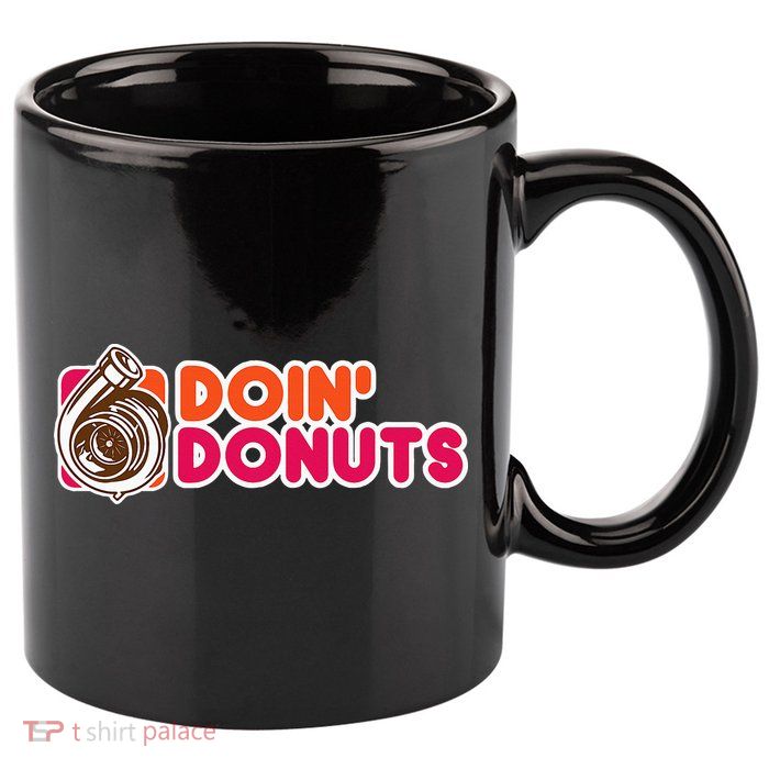 Doin Donuts 11oz C Handle Ceramic Mug
