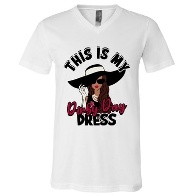 Derby Day Dresses This Is My Derby Day Dress V-Neck T-Shirt