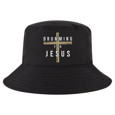 Drummer Drumming Drums Percussion I Jesus Christian Church Cool Comfort Performance Bucket Hat