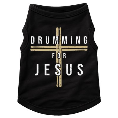 Drummer Drumming Drums Percussion I Jesus Christian Church Doggie Tank