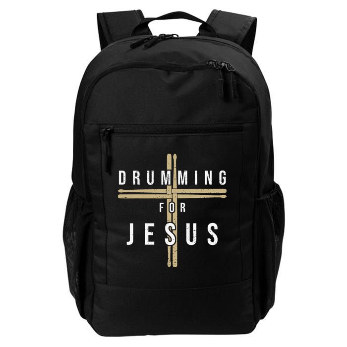 Drummer Drumming Drums Percussion I Jesus Christian Church Backpack