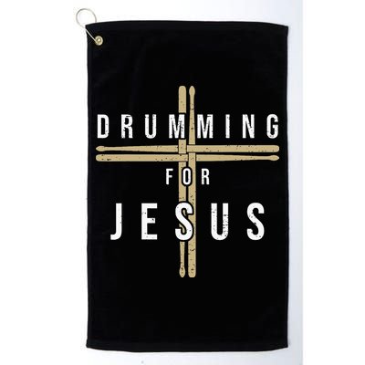 Drummer Drumming Drums Percussion I Jesus Christian Church Golf Towel