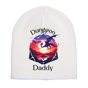 Dungeon Daddy Design For Ttrpg Lovers Short Acrylic Beanie