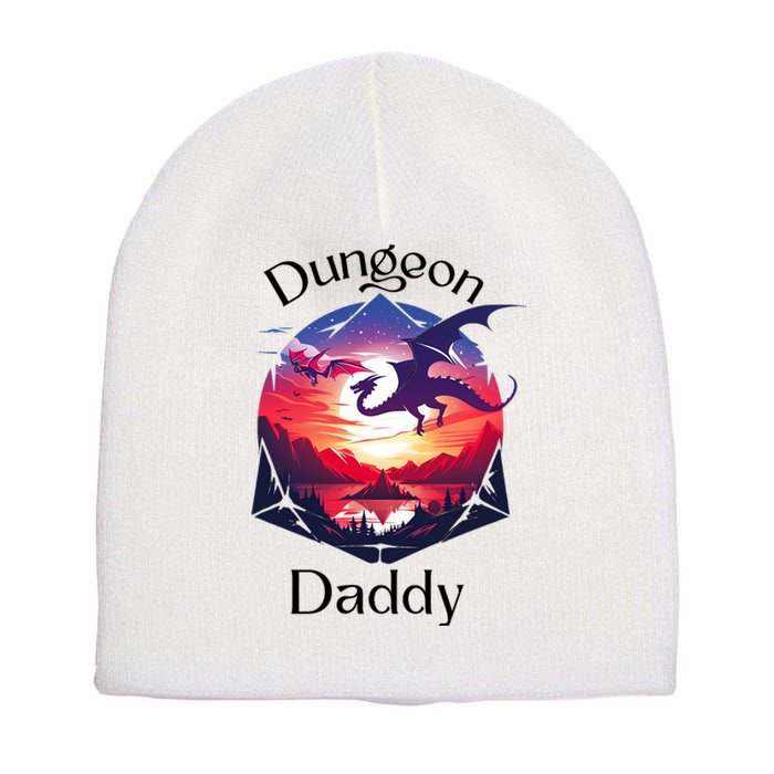 Dungeon Daddy Design For Ttrpg Lovers Short Acrylic Beanie