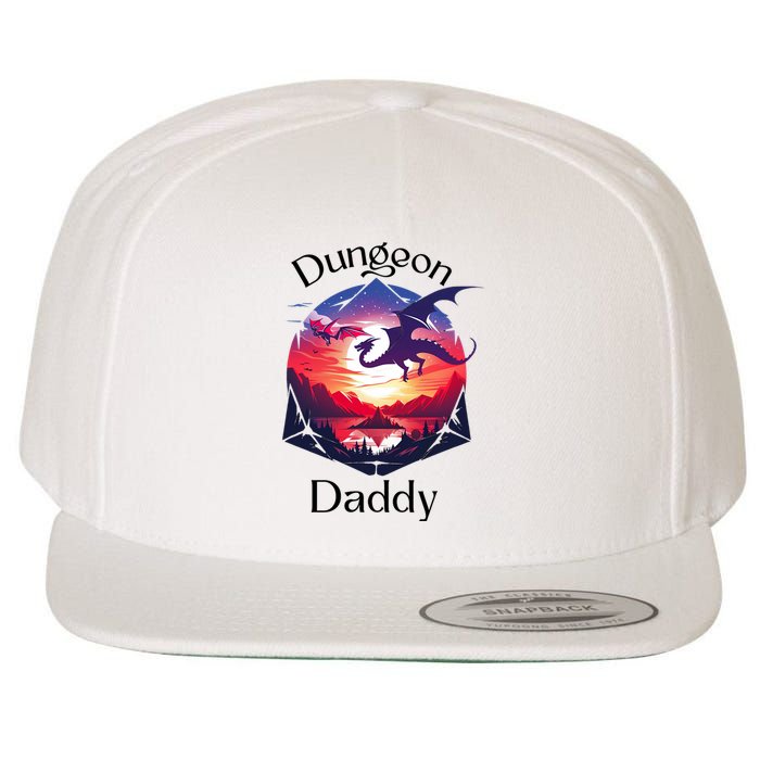 Dungeon Daddy Design For Ttrpg Lovers Wool Snapback Cap