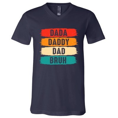 Dada Daddy Dad Bruh V-Neck T-Shirt