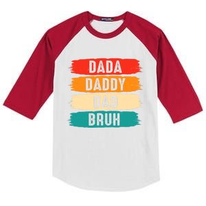 Dada Daddy Dad Bruh Kids Colorblock Raglan Jersey