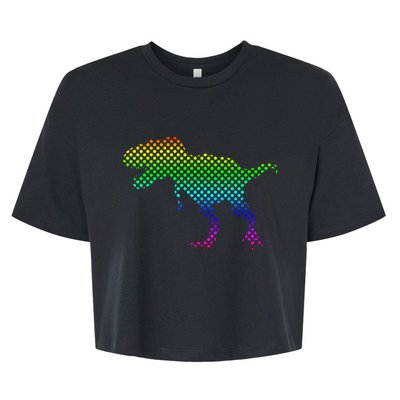 Dot Day Dinosaur TRex Bella+Canvas Jersey Crop Tee