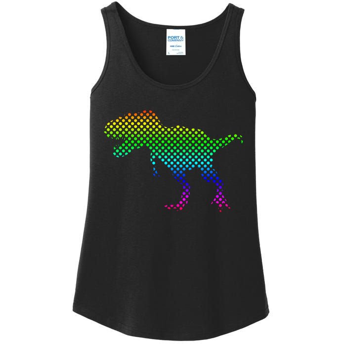 Dot Day Dinosaur TRex Ladies Essential Tank